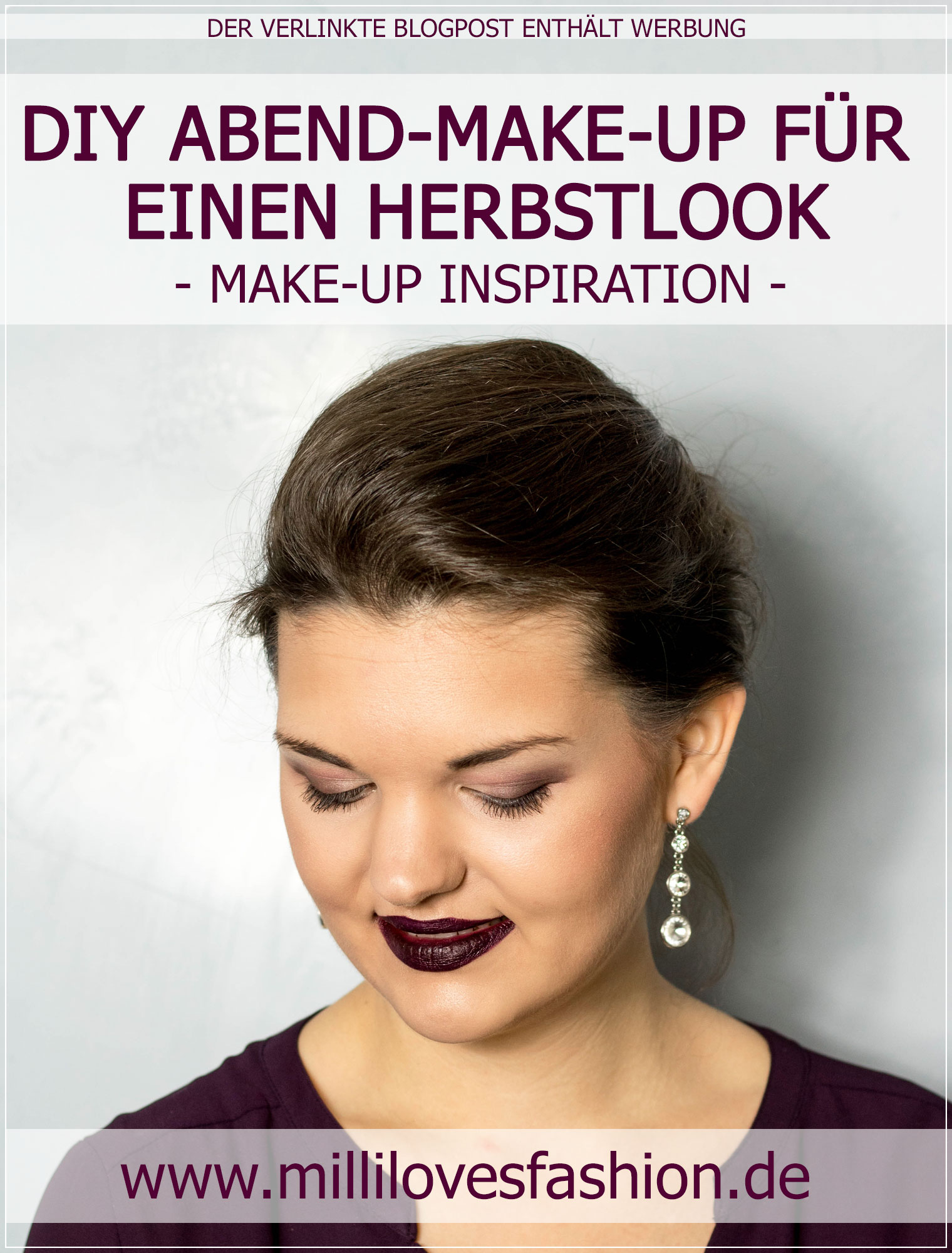Herbst-Make-Up, Abend-Make-up, Ultra Violett, Lila, Trendfarbe, Herbstlook, Herbstfarben, Make-Up Tutorial, Beauty Blog, Beautybloggerin, Ruhrgebiet