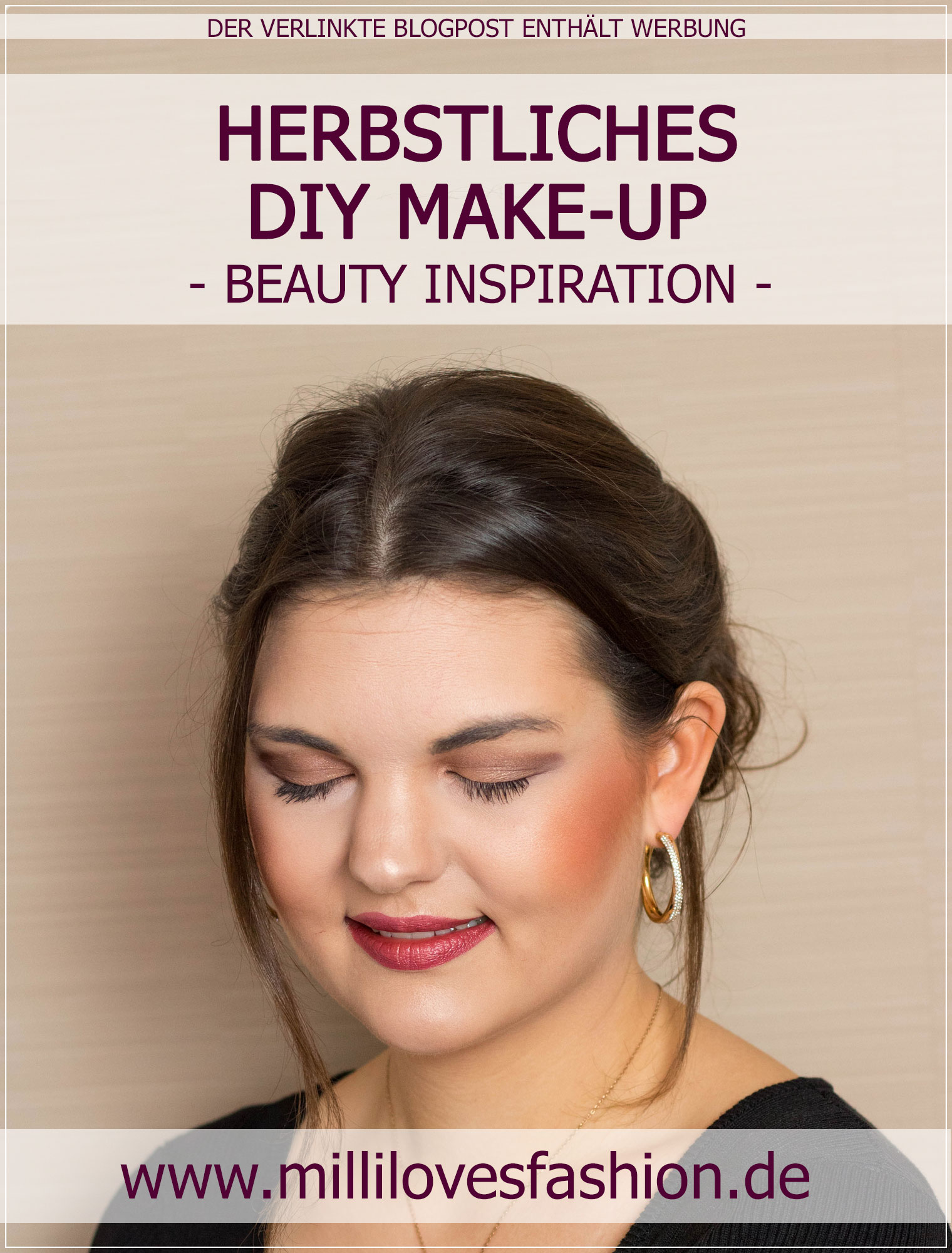 herbstliches Make-Up, Herbst-Make-Up, Tages-Make-Up, Lidschatten-Palette Beautytutorial, Make-up Tutorial, Beauty Blog, Beautybloggerin, Ruhrgebiet