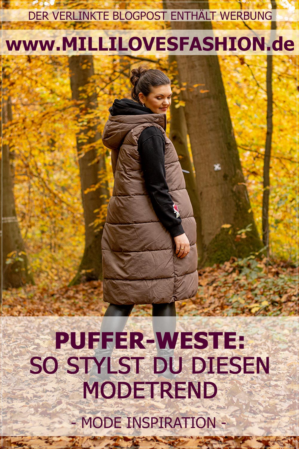 Der Modetrend Puffer-Weste als Herbstlook