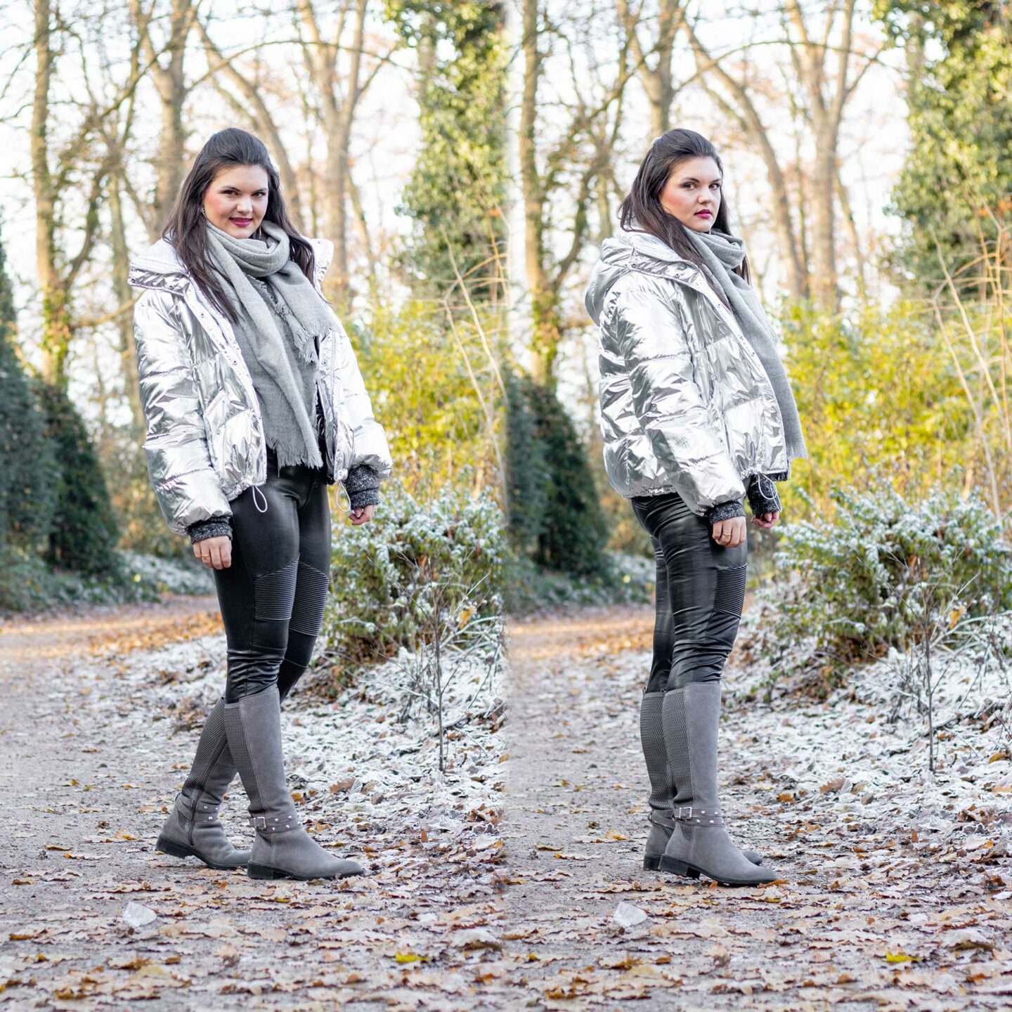 Den Modetrend Pufferjacket als gestylt als winterlicher Look